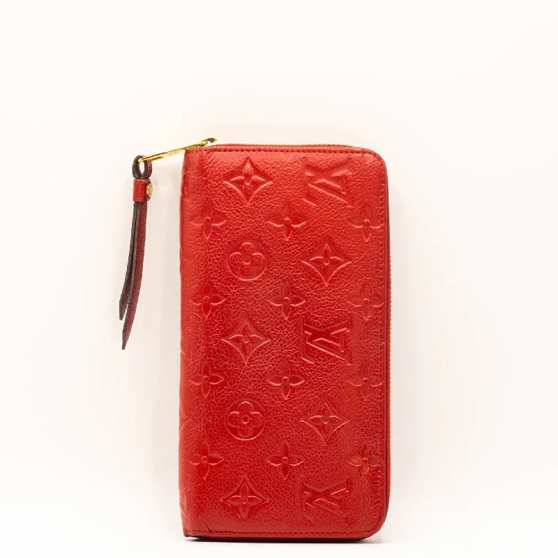 Louis Vuitton bags with a zippered interior pocket for better organizationLouis Vuitton Zippy Wallet Monogram Empreinte in Red