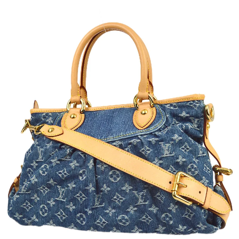 Louis Vuitton tote bags with a double - handle and shoulder - strap optionLouis Vuitton 2007 Monogram Denim Neo Cabby MM M95349