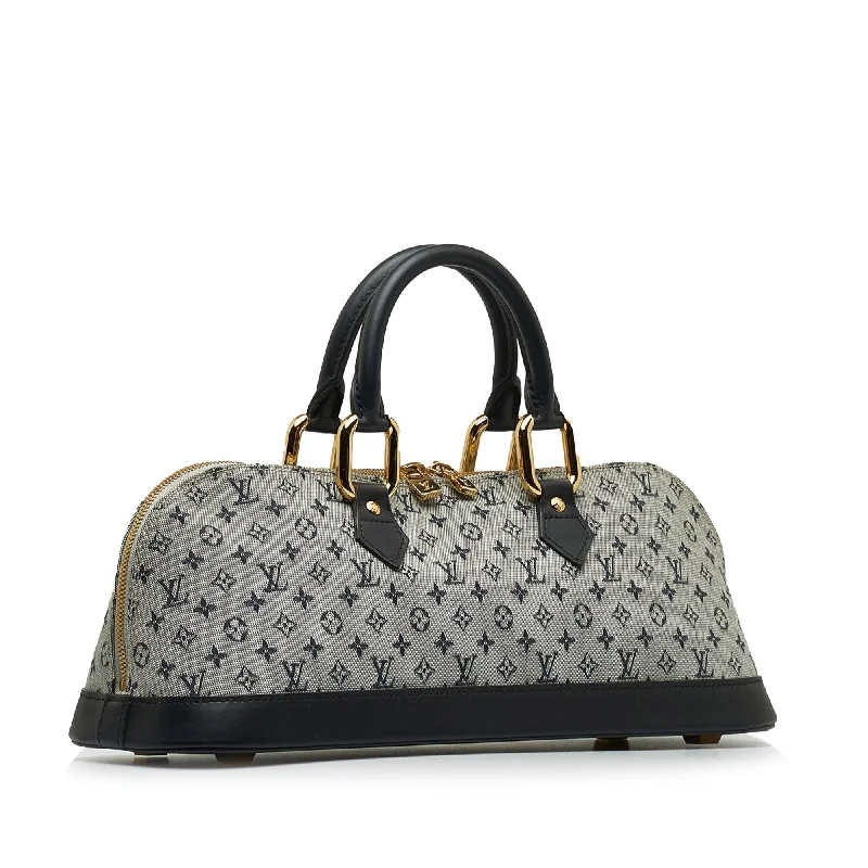 Louis Vuitton Alma bags with a leather - wrapped handle for a luxurious feelLOUIS VUITTON Monogram Mini Lin Alma Horizontal HandBag