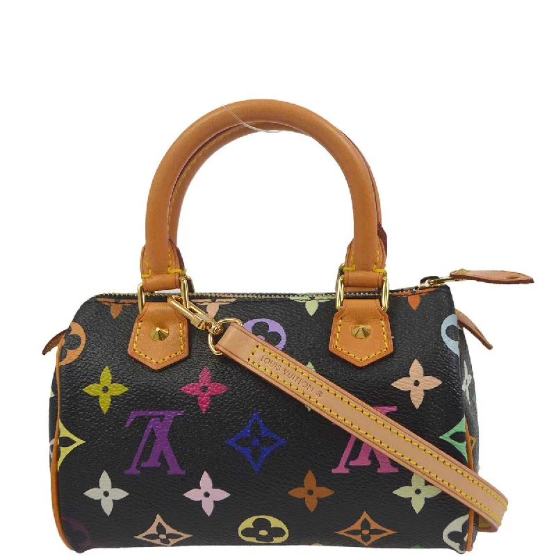 Louis Vuitton Twist bags with the iconic LV - turnlock closureLouis Vuitton 2008 Black Multicolor Mini Speedy M92644