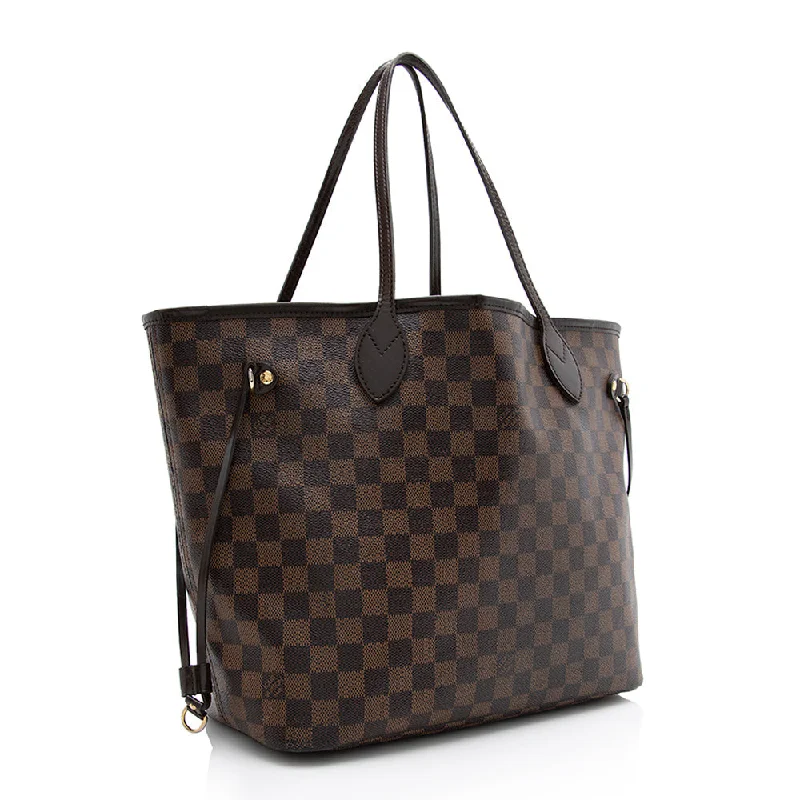 Louis Vuitton backpacks with a multi - pocket organization for functionalityLouis Vuitton Damier Ebene Neverfull MM Tote (21638)