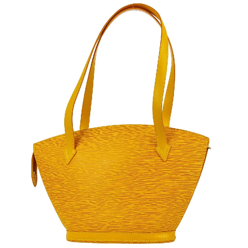 Louis Vuitton tote bags with a spacious interior and multiple pocketsLouis Vuitton 1997 Yellow Epi Saint Jacques Poignee Long Tote M52339