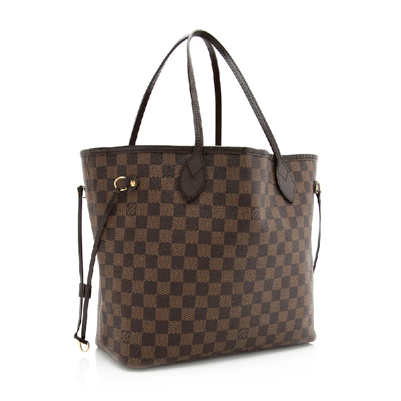 Ladies Louis Vuitton shoulder bags with a single - handle silhouetteLouis Vuitton Damier Ebene Neverfull MM Tote (20389)