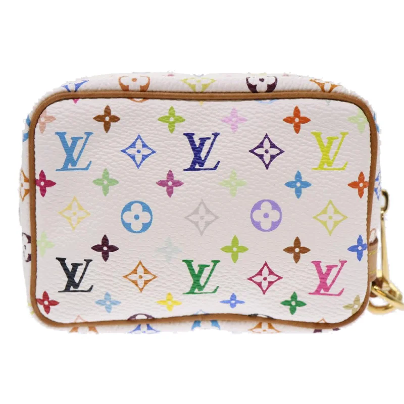 Louis Vuitton crossbody bags with a keychain holder for practicalityLOUIS VUITTON Monogram Multicolor Trousse Wapity Pouch White M58033 Auth 49632A