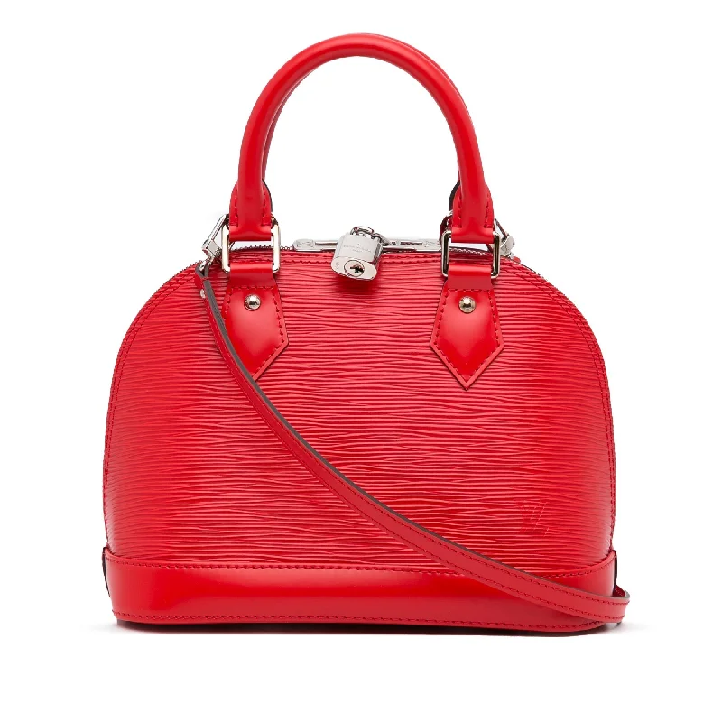 Ladies Louis Vuitton shoulder bags with a magnetic - closure flap for easeLouis Vuitton Alma BB Red Epi