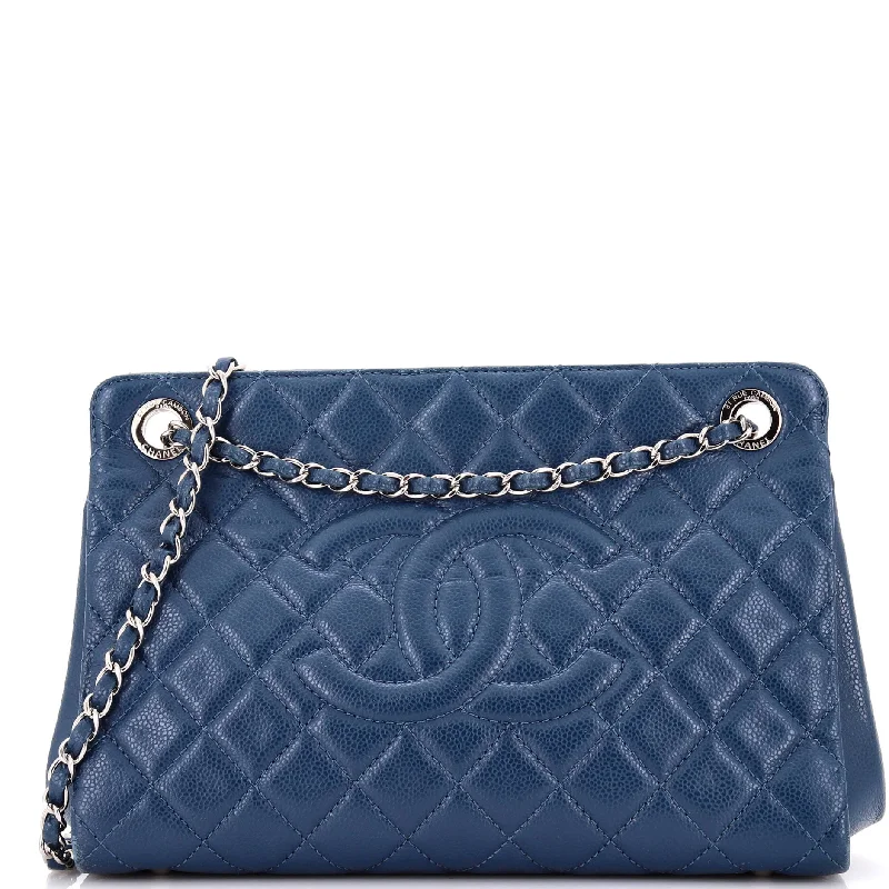 Christian Dior bags with a side - pocket for holding a water bottleTimeless CC Frame Tote Quilted Caviar Medium