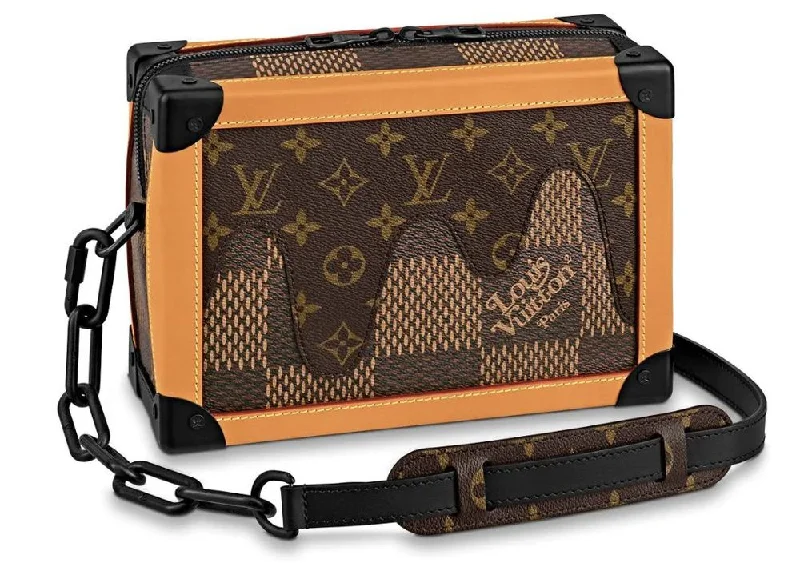 Louis Vuitton bags with a zip - around closure for enhanced securityLOUIS VUITTON X NIGO SOFT TRUNK MONOGRAM DAMIER EBENE GIANT