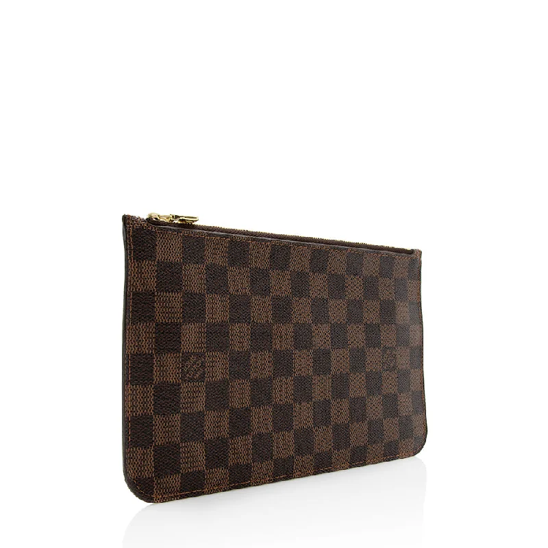 Louis Vuitton Alma bags with a leather - wrapped handle for a luxurious feelLouis Vuitton Damier Ebene Neverfull MM Pochette (21421)