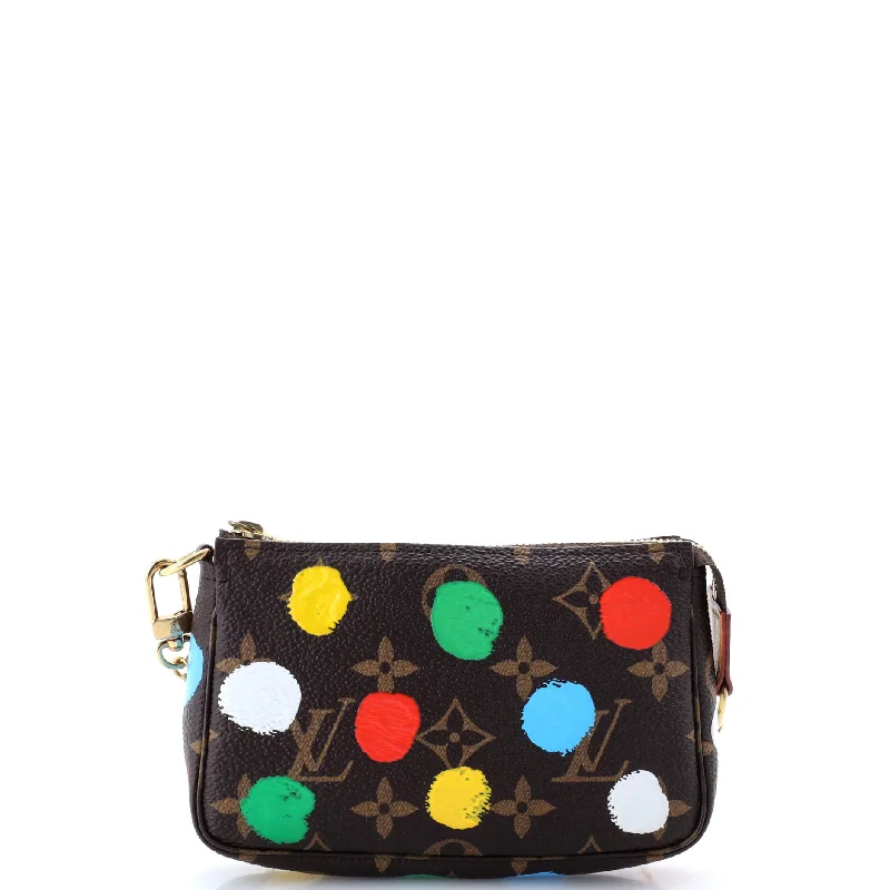 Christian Dior handbags with a removable shoulder strap for versatilityPochette Accessoires Yayoi Kusama Painted Dots Monogram Canvas Mini