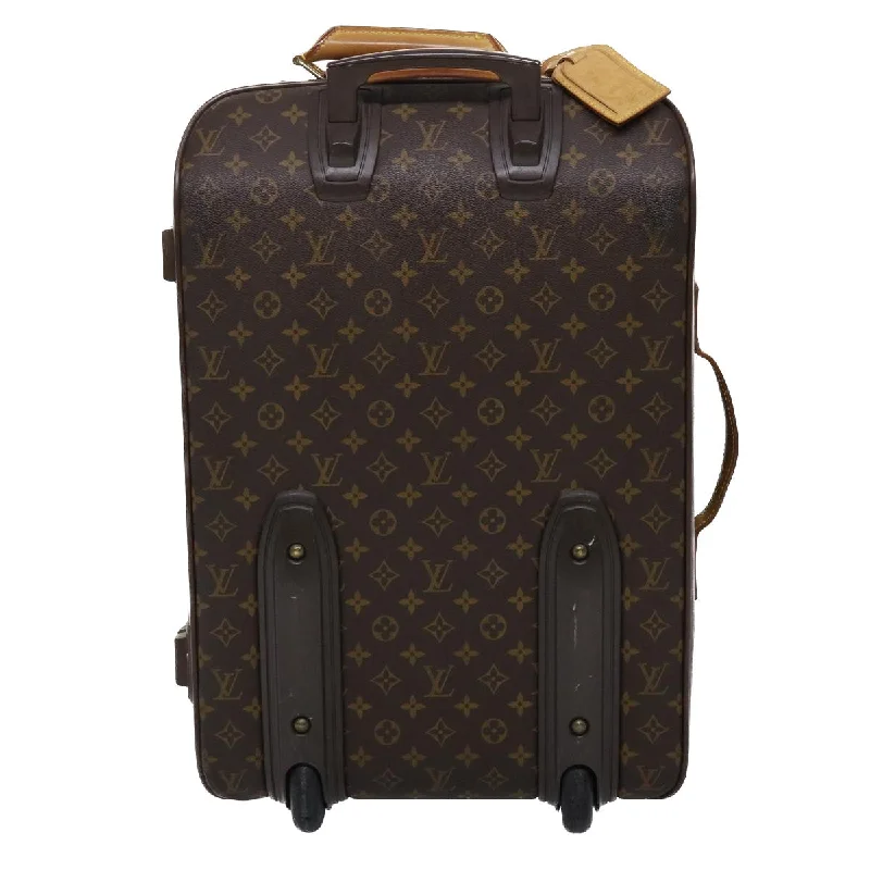 Louis Vuitton handbags with a patent - leather finish for a shiny lookLOUIS VUITTON Monogram Pegas 55 Suitcase M23297 LV Auth 45689