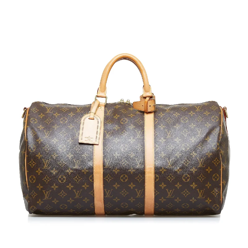 Louis Vuitton backpacks with a hidden back pocket for securityLouis Vuitton Keepall 50 Bandoulière Monogram Canvas