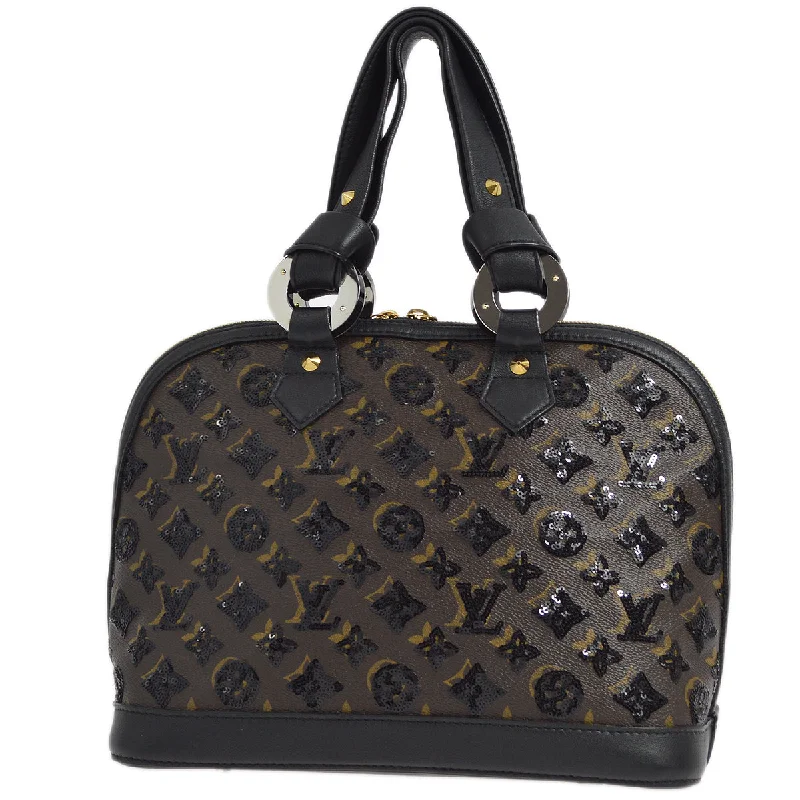 Ladies Louis Vuitton shoulder bags with a magnetic - closure flap for easeLouis Vuitton 2009 Black Monogram Eclipse Alma Handbag M40246