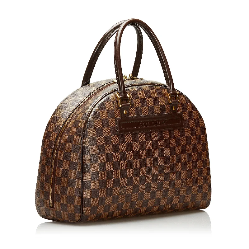 Louis Vuitton crossbody bags with a woven leather strap for textureLouis Vuitton Damier Ebene Nolita 35541)