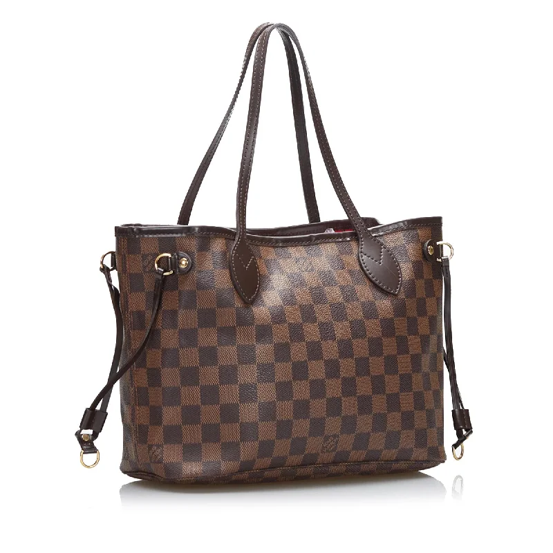 Ladies Louis Vuitton shoulder bags with a tassel decoration for charmLouis Vuitton Damier Ebene Neverfull PM (vHM9Nb)