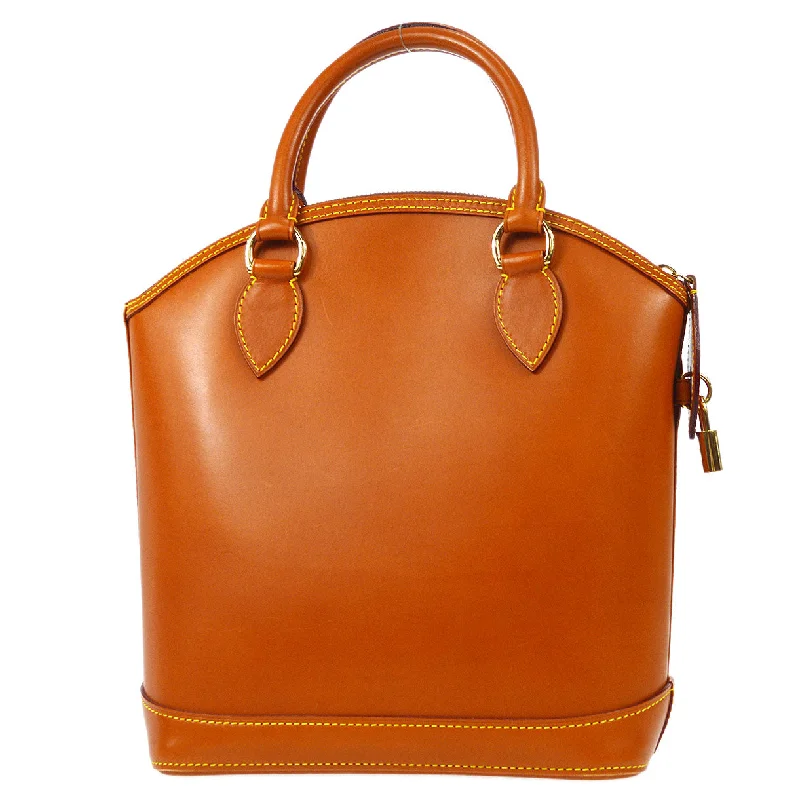 Louis Vuitton backpacks with a sleek, minimalist design for styleLOUIS VUITTON 2006 LOCKIT HANDBAG NOMADE CARAMEL M85388