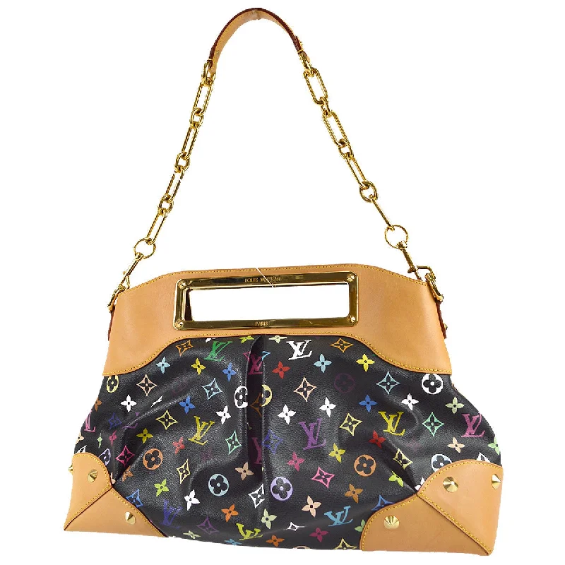 Ladies Louis Vuitton shoulder bags with a tassel decoration for charmLouis Vuitton 2009 Judy GM 2way Shoulder Handbag Monogram Multicolor M40254