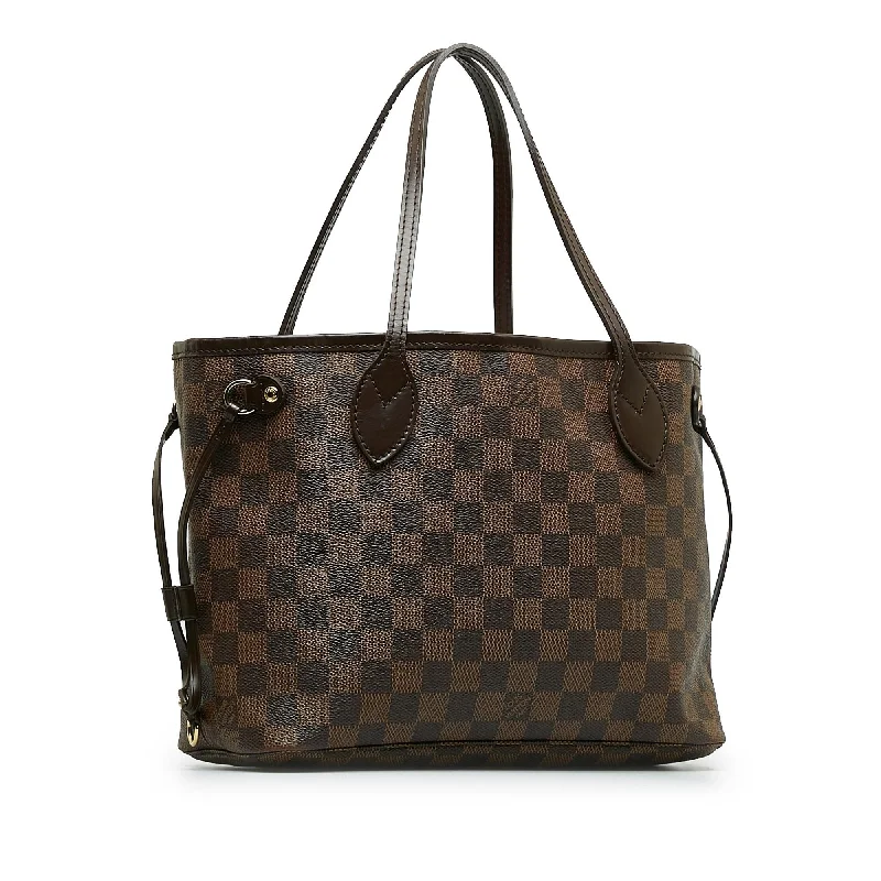 Louis Vuitton backpacks with a hidden back pocket for securityLouis Vuitton Damier Ebene Neverfull PM (jGORf3)