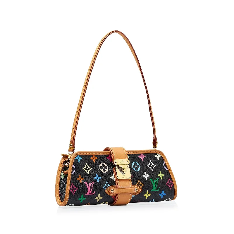 Louis Vuitton Petite Malle bags with a hard - shell structure for uniquenessLouis Vuitton Monogram Multicolore Shirley Baguette