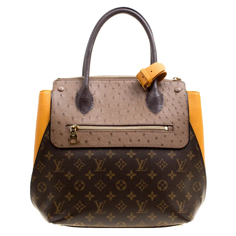 Louis Vuitton Petite Malle bags with a hard - shell structure for uniquenessLOUIS VUITTON EXOTIQUE MONOGRAM MAJESTUEUX MM OCRE LIMITED EDITION