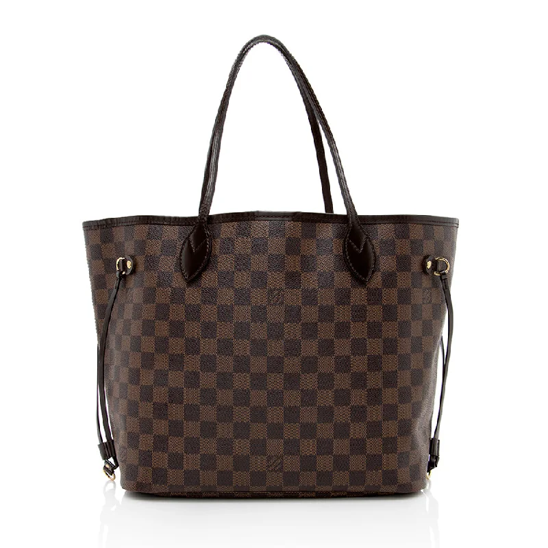 Louis Vuitton backpacks with a padded laptop compartment for travelLouis Vuitton Damier Ebene Neverfull MM Tote (22857)