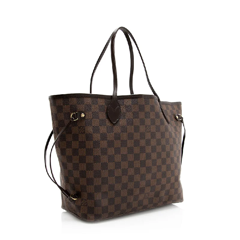 Ladies Louis Vuitton shoulder bags with a magnetic - closure flap for easeLouis Vuitton Damier Ebene Neverfull MM Tote (20027)