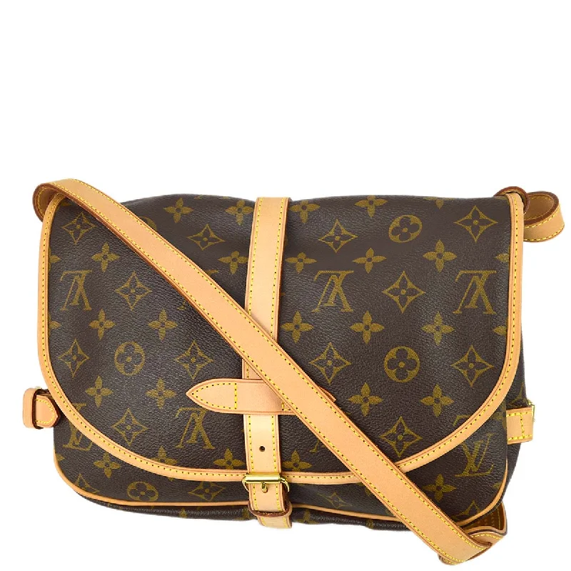 Louis Vuitton backpacks with a padded back panel for comfort during long - wearLouis Vuitton 2007 Monogram Saumur 30 M42256