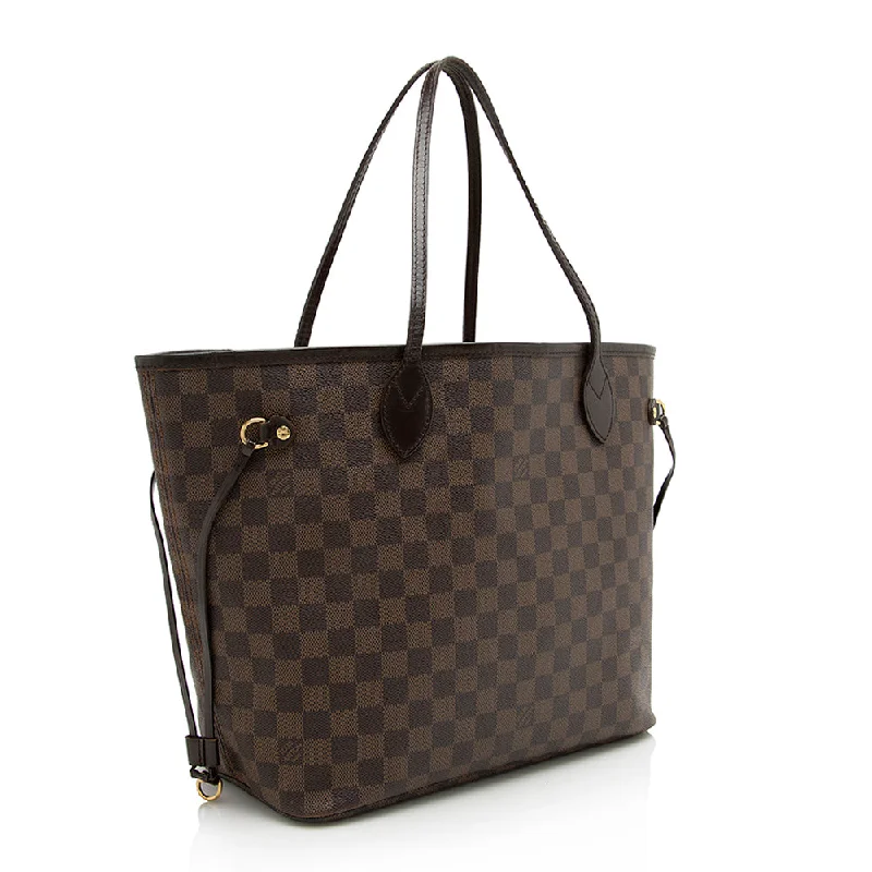 Louis Vuitton crossbody bags in a bold red color for a statementLouis Vuitton Damier Ebene Neverfull MM Tote (22922)