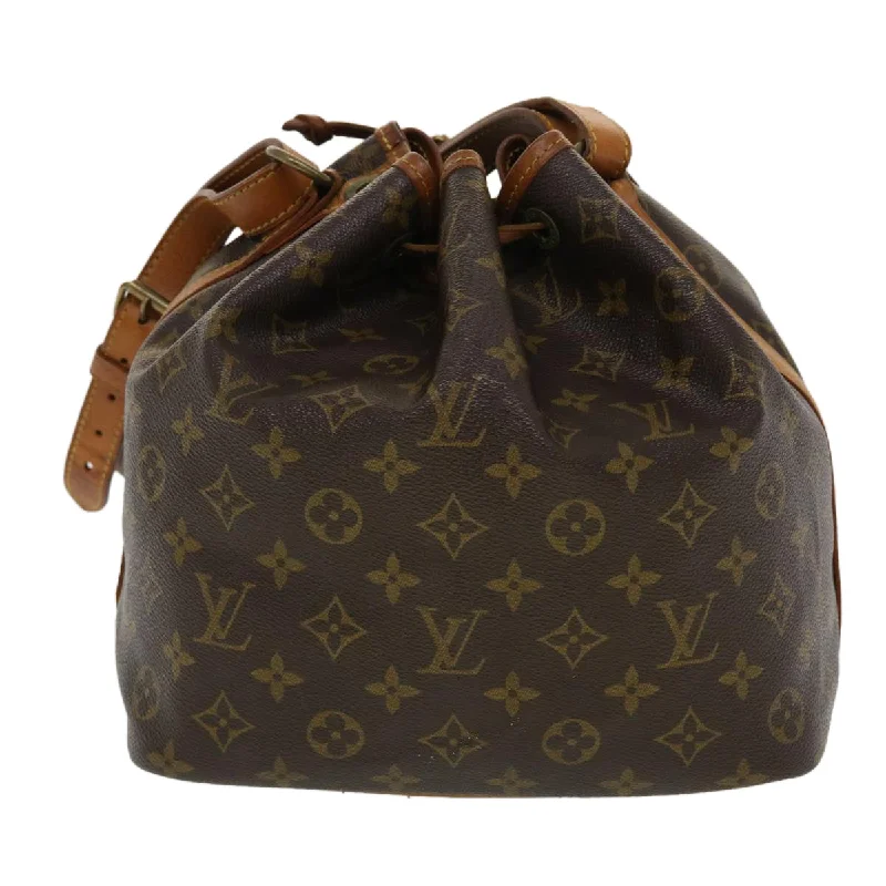 Louis Vuitton Petite Malle bags with a hard - shell structure for uniquenessLouis Vuitton Monogram Petit Noe Shoulder Bag M42226 LV Auth 44445