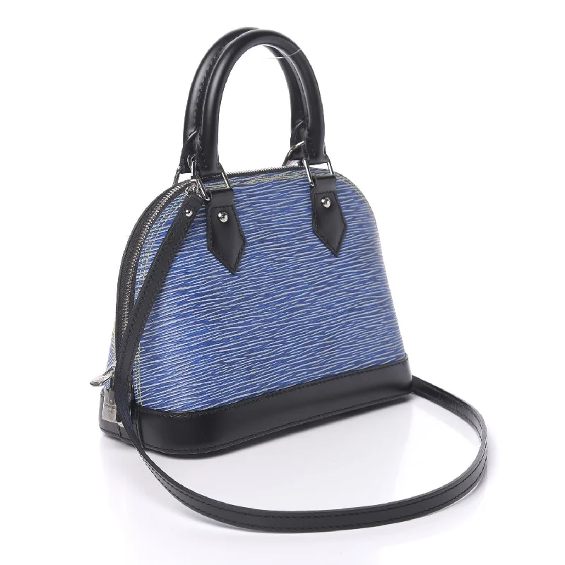 Louis Vuitton Alma bags with a leather - wrapped handle for a luxurious feelLOUIS VUITTON ALMA BB EPI LEATHER-DENIM LIGHT