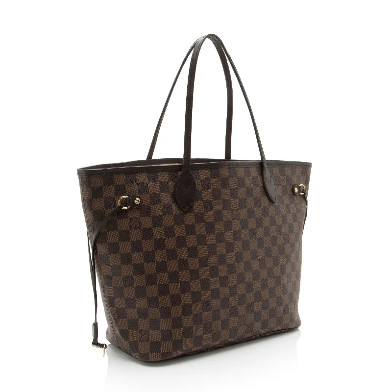 Ladies Louis Vuitton shoulder bags with a wide - width strap for comfortLouis Vuitton Damier Ebene Neverfull MM Tote (N9w77q)