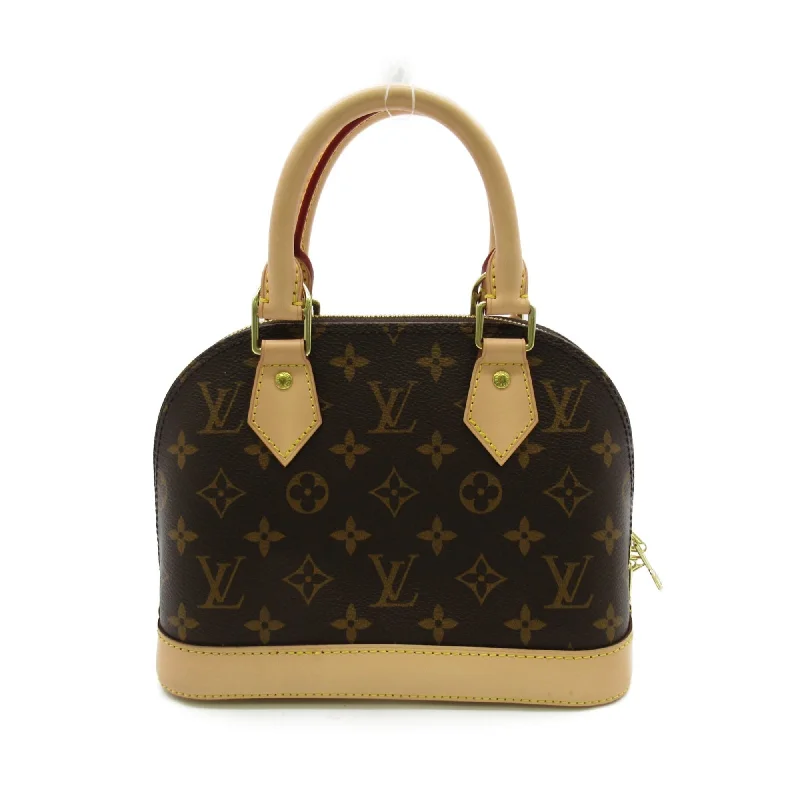 Louis Vuitton handbags with a patent - leather finish for a shiny lookLOUIS VUITTON Alma BB Brown Monogram PVC coated canvas M53152