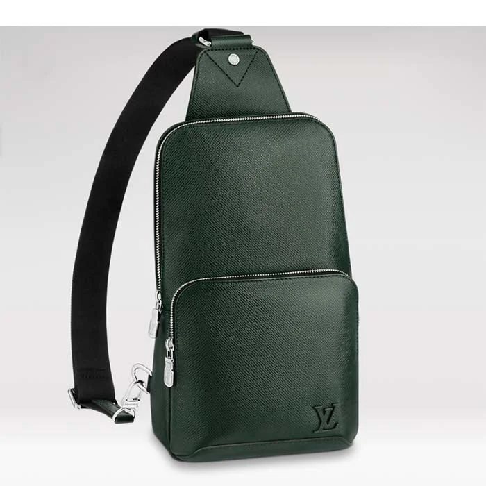 Louis Vuitton Capucines bags with smooth calfskin leather for luxuryLouis Vuitton LV Unisex Avenue Sling Bag Dark Green Epicea Taiga Cowhide Leather