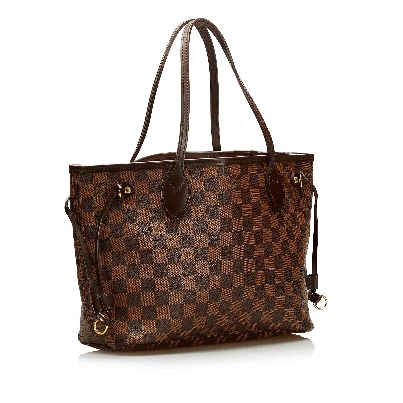 Ladies Louis Vuitton Capucines bags with a detachable shoulder strapLouis Vuitton Damier Ebene Neverfull PM 35424)