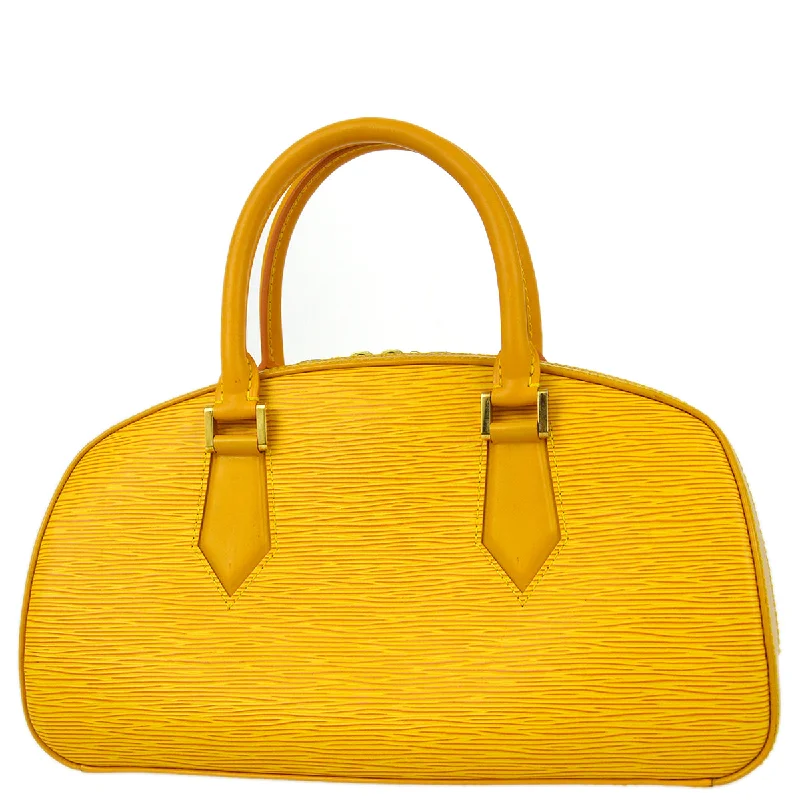 Ladies Louis Vuitton shoulder bags with a single - handle silhouetteLouis Vuitton 2000 Yellow Epi Jasmin Handbag M52089