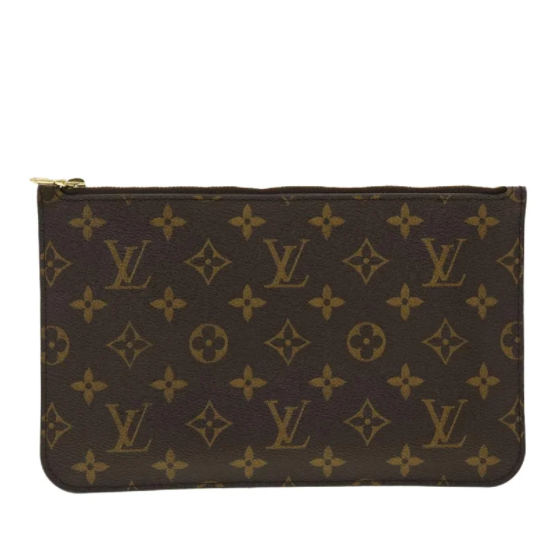 Louis Vuitton tote bags with a double - handle and shoulder - strap optionLOUIS VUITTON Monogram Neverfull MM Pouch Accessory Pouch LV Auth yk6610