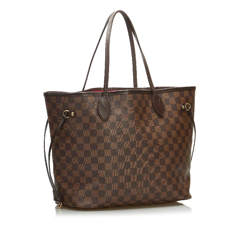 Louis Vuitton backpacks with a padded laptop compartment for travelLouis Vuitton Damier Ebene Neverfull MM (chzDX1)