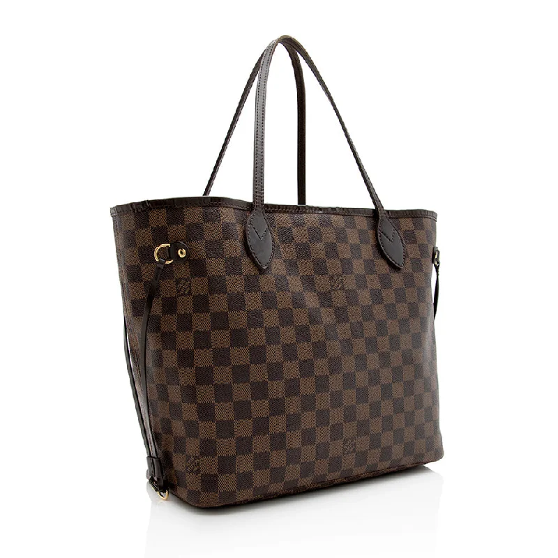 Ladies Louis Vuitton shoulder bags with a magnetic - closure flap for easeLouis Vuitton Damier Ebene Neverfull MM Tote (21932)