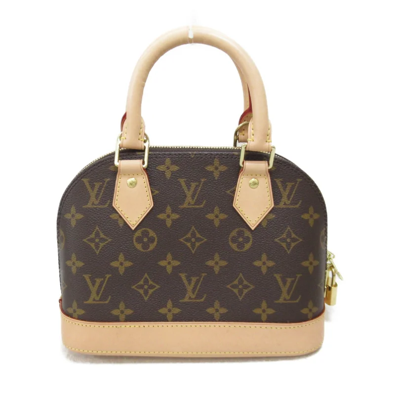 Louis Vuitton backpacks with a sleek, minimalist design for styleLOUIS VUITTON Alma BB2wayShoulder Bag Brown Monogram PVC coated canvas M53152