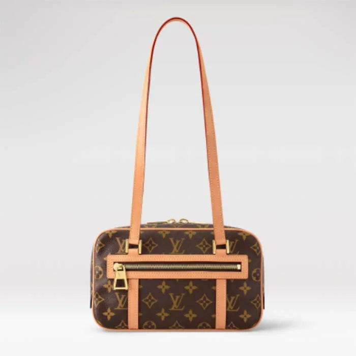 Louis Vuitton Twist bags with a crystal - embellished LV - turnlockLouis Vuitton LV Women Cité Handbag Monogram Coated Canvas Cowhide Leather