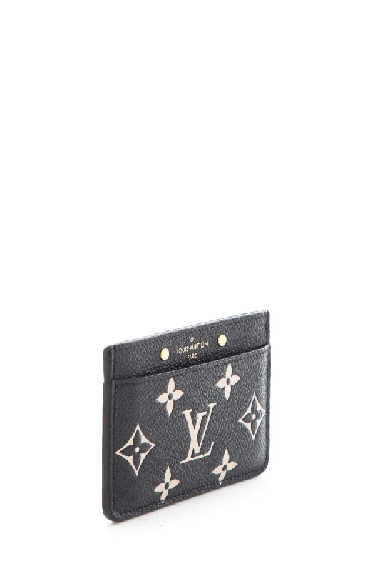 Louis Vuitton bags with a zip - around closure for enhanced securityLouis Vuitton Black & Beige Empreinte Card Holder