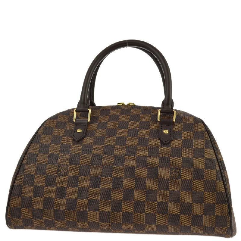 Louis Vuitton bags with a snap - button closure and a decorative charm for styleLouis Vuitton 2008 Damier Rivera MM Handbag N41434