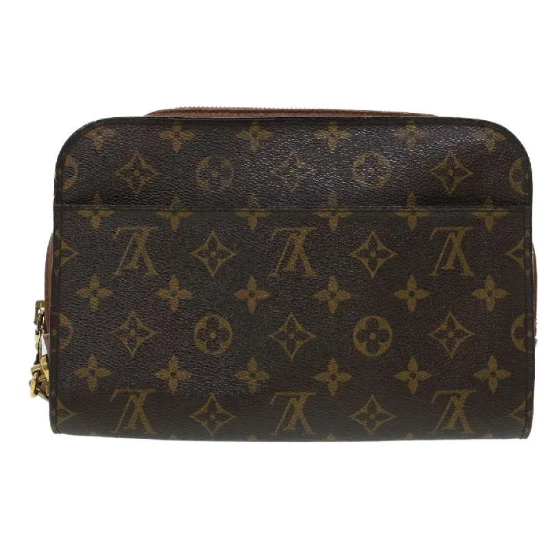 Louis Vuitton bags with a zip - around closure for enhanced securityLouis Vuitton Monogram Orsay Clutch Bag M51790 LV Auth 44236