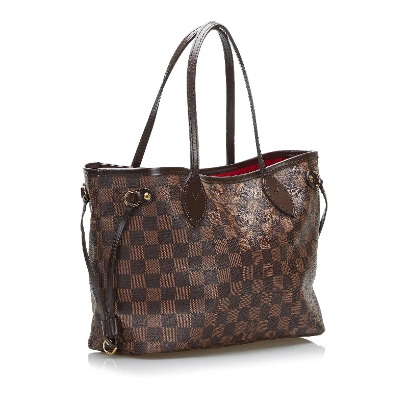 Louis Vuitton tote bags with a printed LV logo on the front for brand visibilityLouis Vuitton Damier Ebene Neverfull PM (2Kwh6i)