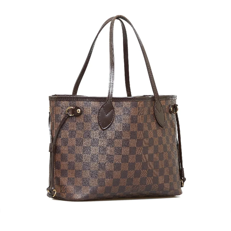 Louis Vuitton Twist bags with a contrast - colored interior for visual interestLouis Vuitton Damier Ebene Neverfull PM (KVqFrS)