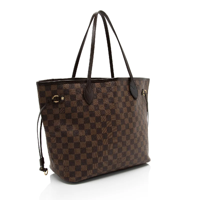 Louis Vuitton bags with a detachable mirror inside for on - the - go touch - upsLouis Vuitton Damier Ebene Neverfull MM Tote (hTP9pR)