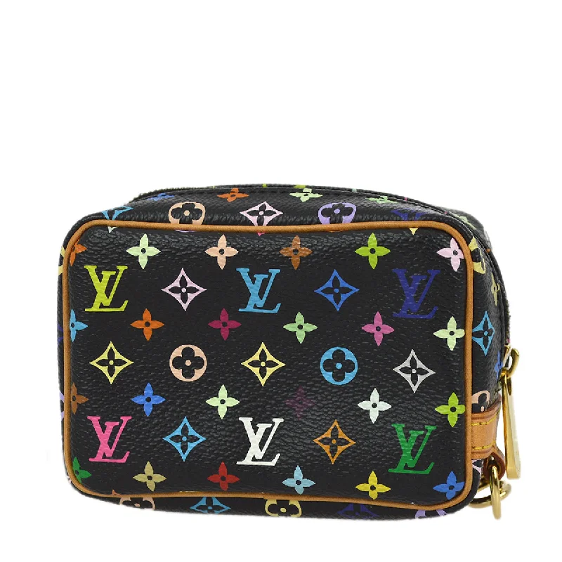 Louis Vuitton bags with a detachable mirror inside for on - the - go touch - upsLouis Vuitton 2007 Monogram Multicolor Trousse Wapity M58034