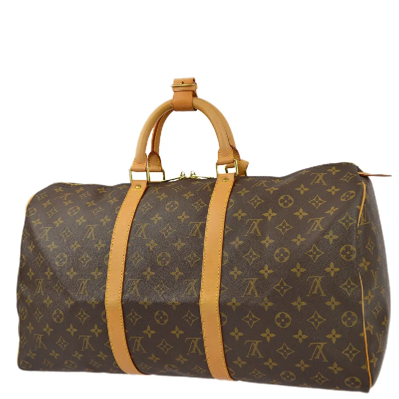 Louis Vuitton tote bags with a water - resistant coating for outdoor useLouis Vuitton 2000 Monogram Keepall 50 Duffle Travel Handbag M41426