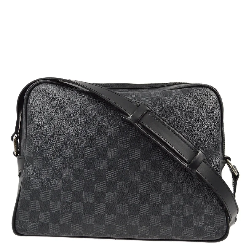 Louis Vuitton Alma bags with a monogram - embossed leather surfaceLouis Vuitton 2008 Damier Graphite Io Shoulder Bag N45252