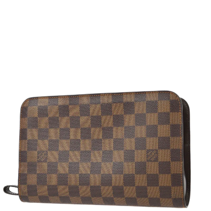 Louis Vuitton handbags with a beaded trim for a touch of glamourLouis Vuitton 2000 Damier Saint Louis Clutch Bag N51993