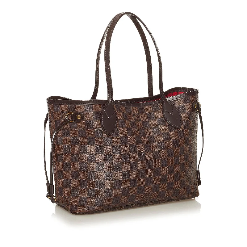 Louis Vuitton bags with a zippered interior pocket for better organizationLouis Vuitton Damier Ebene Neverfull PM 34575)